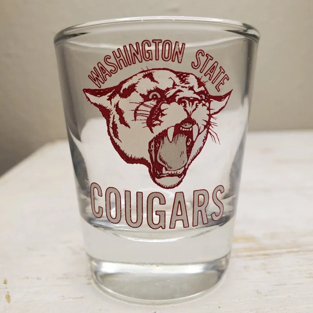Washington State University WSU Cougars Shot Glass College Souvenir Collectible